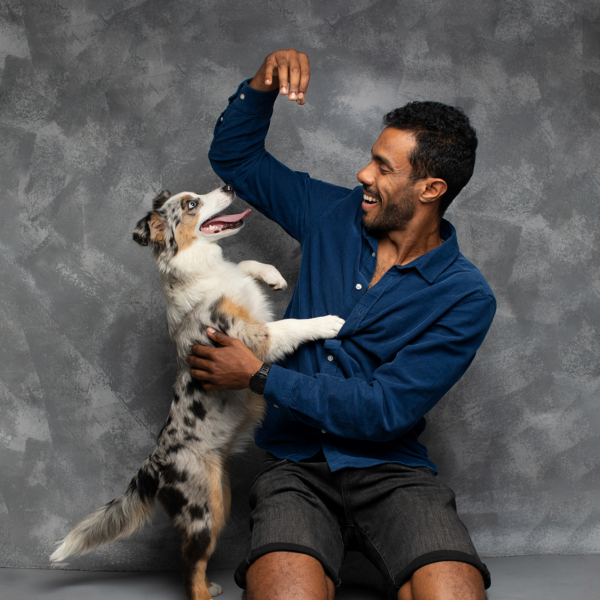 Séance photo maître chien